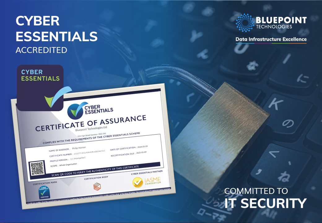 Bluepoint Technologies gains Cyber Essentials accreditation for 4th year running